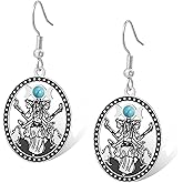 Hecate Earrings for Women Stainless Steel Triple Moon Goddess Dangle Earring Wicca Amulet Pagan Witchy Jewelry Gifts