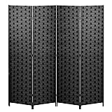 Room Divider 6FT Wall Divider Wood Screen 4 Panels