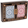 KEM Arrow Red and Blue, Poker Size-Jumbo Index Playing Cards (Pack of 4)