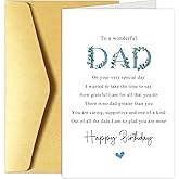 Chenive Thoughtful Dad Birthday Card from Daughter Son, Poem Birthday Card for Dad Daddy, Out Of All The Dads I Am So Glad You Are Mine