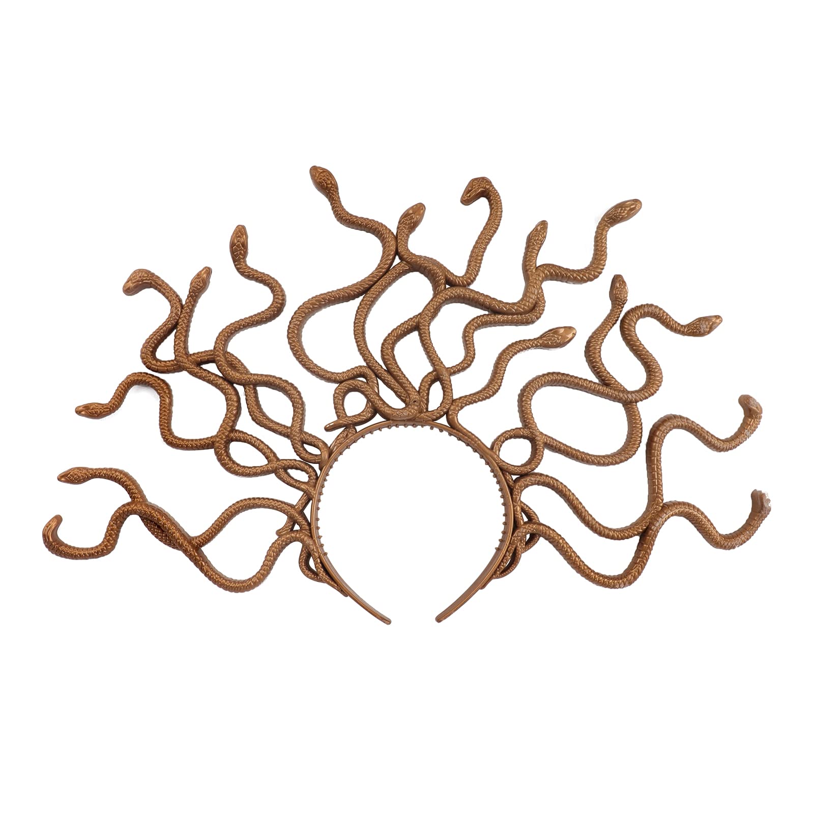 YJZQ Halloween Snake Crown Headwear Golden Snake Headband Women Headress for Carnival Show Role Play Masquerade Parties Headpiece Accessories