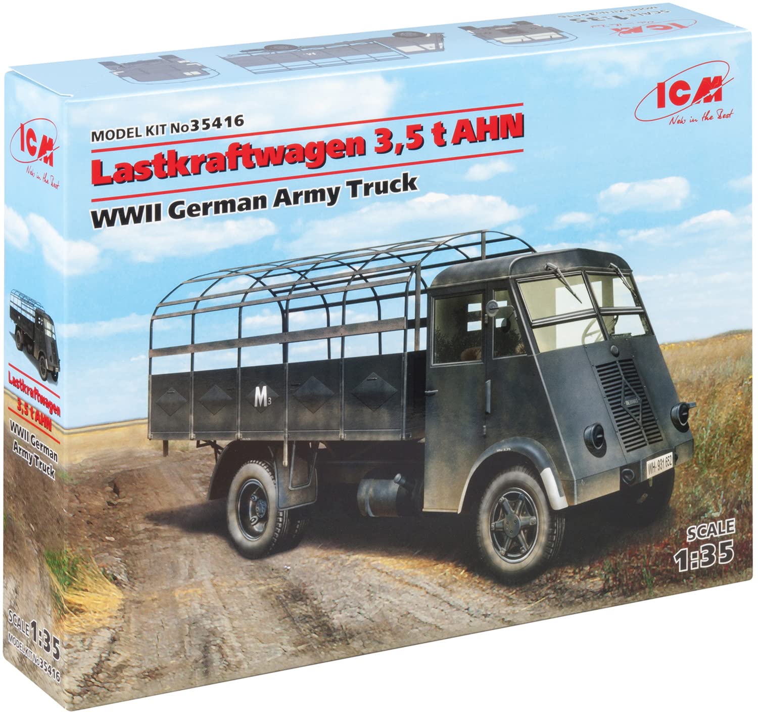 ICM 1/35 Renault Lastkraftwagen 3.5t AHN WWII German truck - model kit