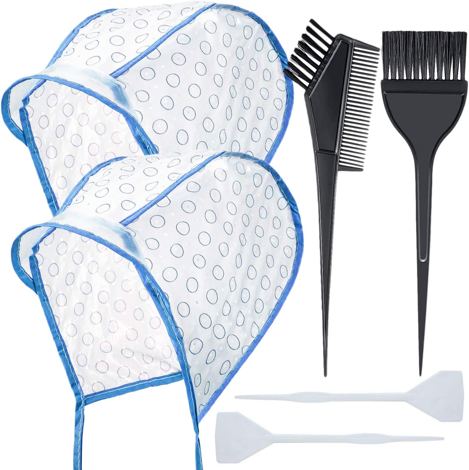 Hair Highlights Coloring Dye Tool Set, 2 Hair Disposable Tipping Frosting Cap