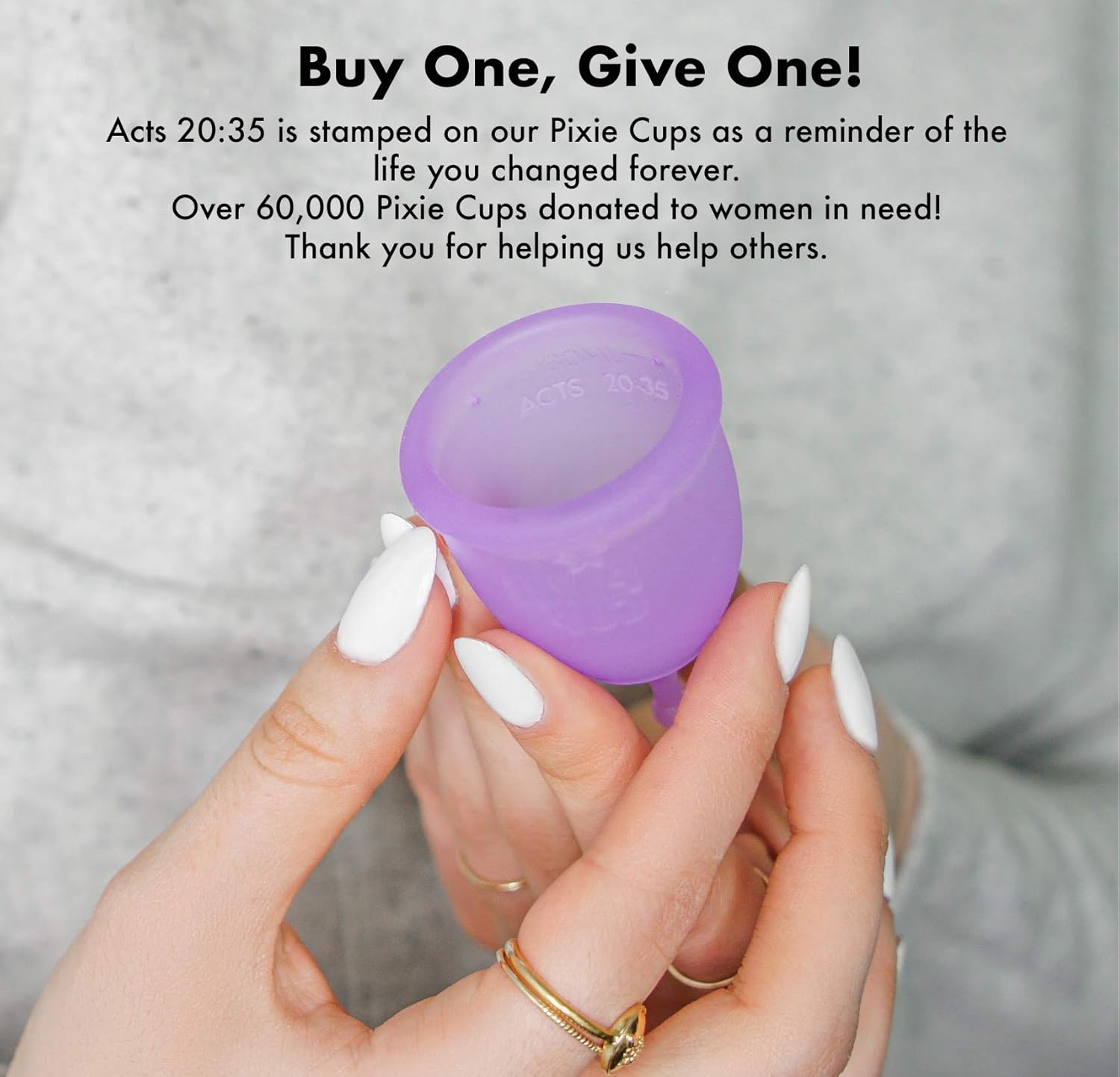 Pixie Menstrual Cup - Ranked 1 for Most Comfortable Reusable Period Cup and Best Removal Stem - Tampon and Pad Alternative - Every Cup Purchased One is Given to a Woman in Need! (Large): Health & Personal Care