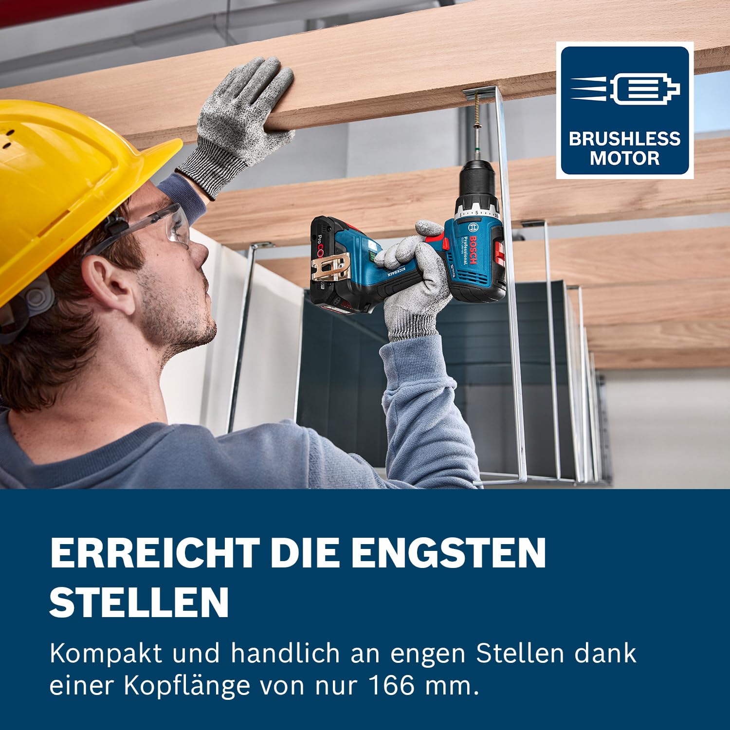 Bosch Professional 18V System Akku-Bohrschrauber GSR 18V-65 (bürstenloser Motor, Kopflänge 166, inkl. L-BOXX) 3
