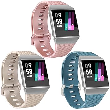 Vancle - 3 Bandas de Oro Rosa y Plata compatibles con Fitbit Ionic ...