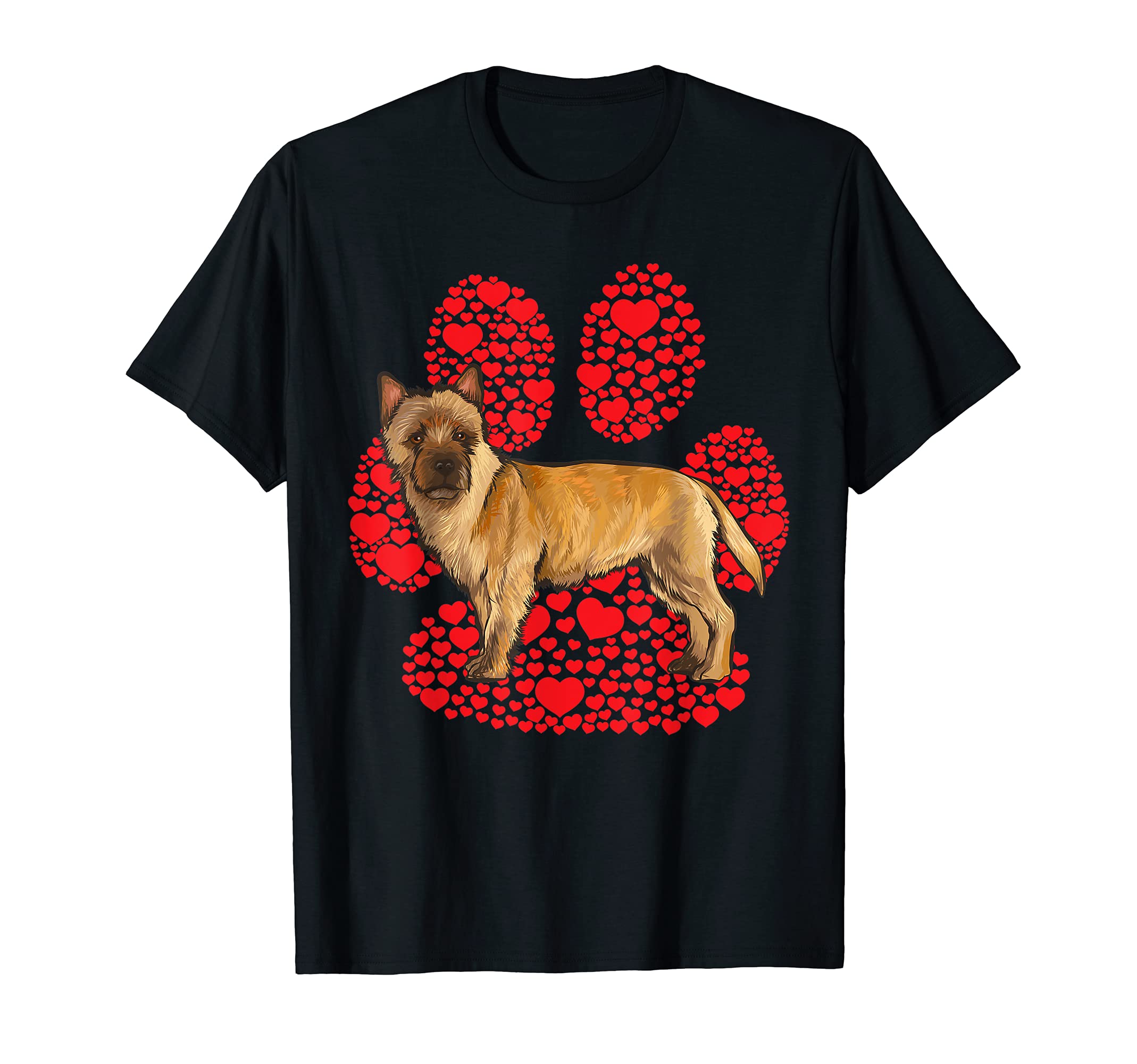 Cairn Terrier Valentines Day Dog Love Paw T-Shirt