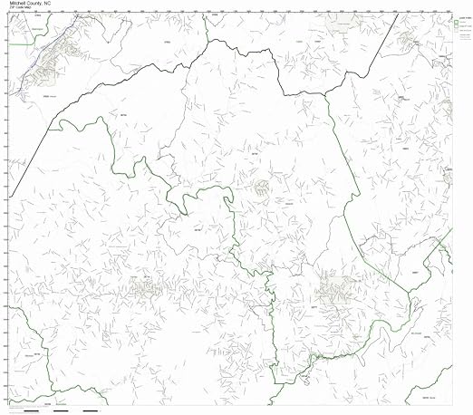 Amazon.com: Mitchell County, North Carolina NC ZIP Code Map Not