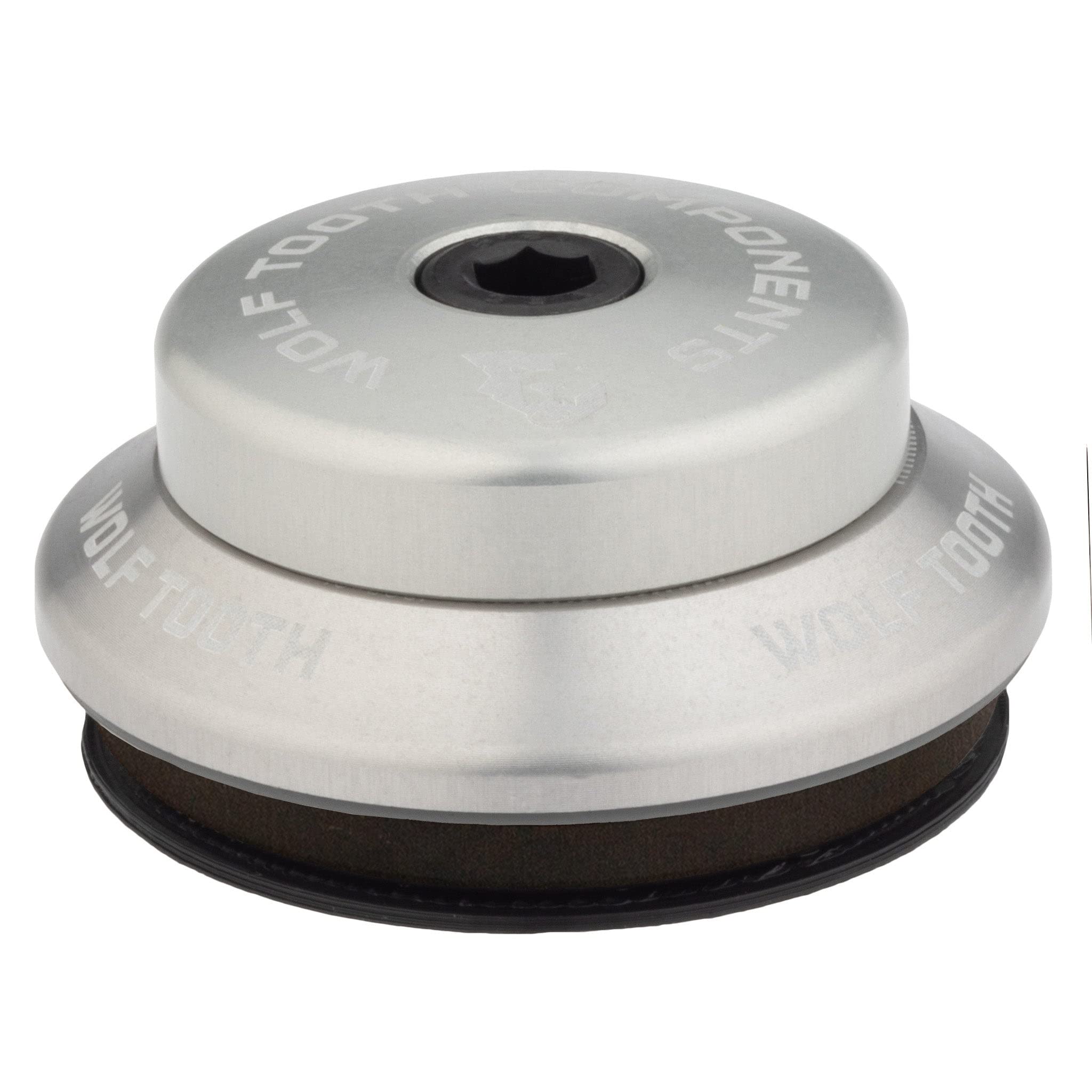 Wolf Tooth Performance IS41/28.6 Upper Headset 7mm Stack Silver | Lightweight Aluminium Headset Stainless Steel Bearings Wide Colour Range