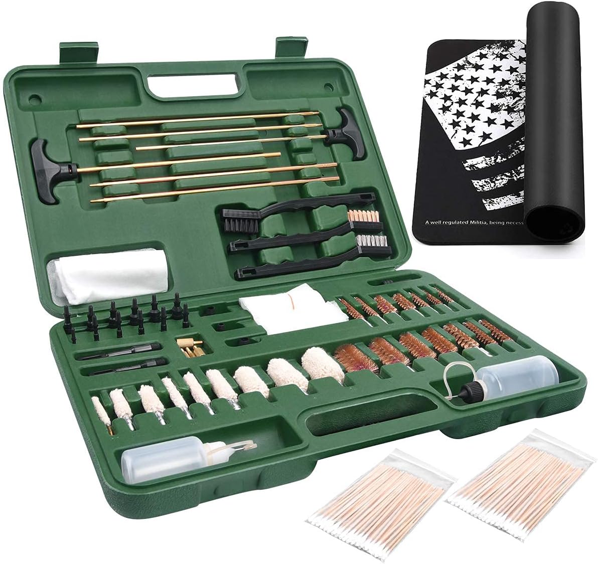 iunio -Gun Cleaning Kit-，Universal，All Caliber，with Mat and Carrying Case，for All Guns, Rifle, Shotgun, Handgun, Pistol, Hunting, Shooting : Sports & Outdoors