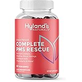 Hyland's Grace Period Complete PMS Rescue, 60 Vegan Gummies with Chasteberry and Dong Quai for Menstrual Support and B6 and B12 for Red Blood Cell Formation