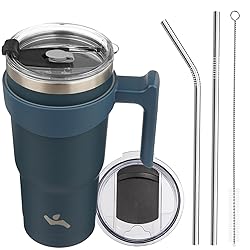 Konokyo 20 oz Tumbler with Handle and 2 Straw 2