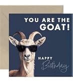 Old English Co. Lustige Geburtstagskarte „You Are The GOAT“ – Für Männer & Frauen, Blanko Innen