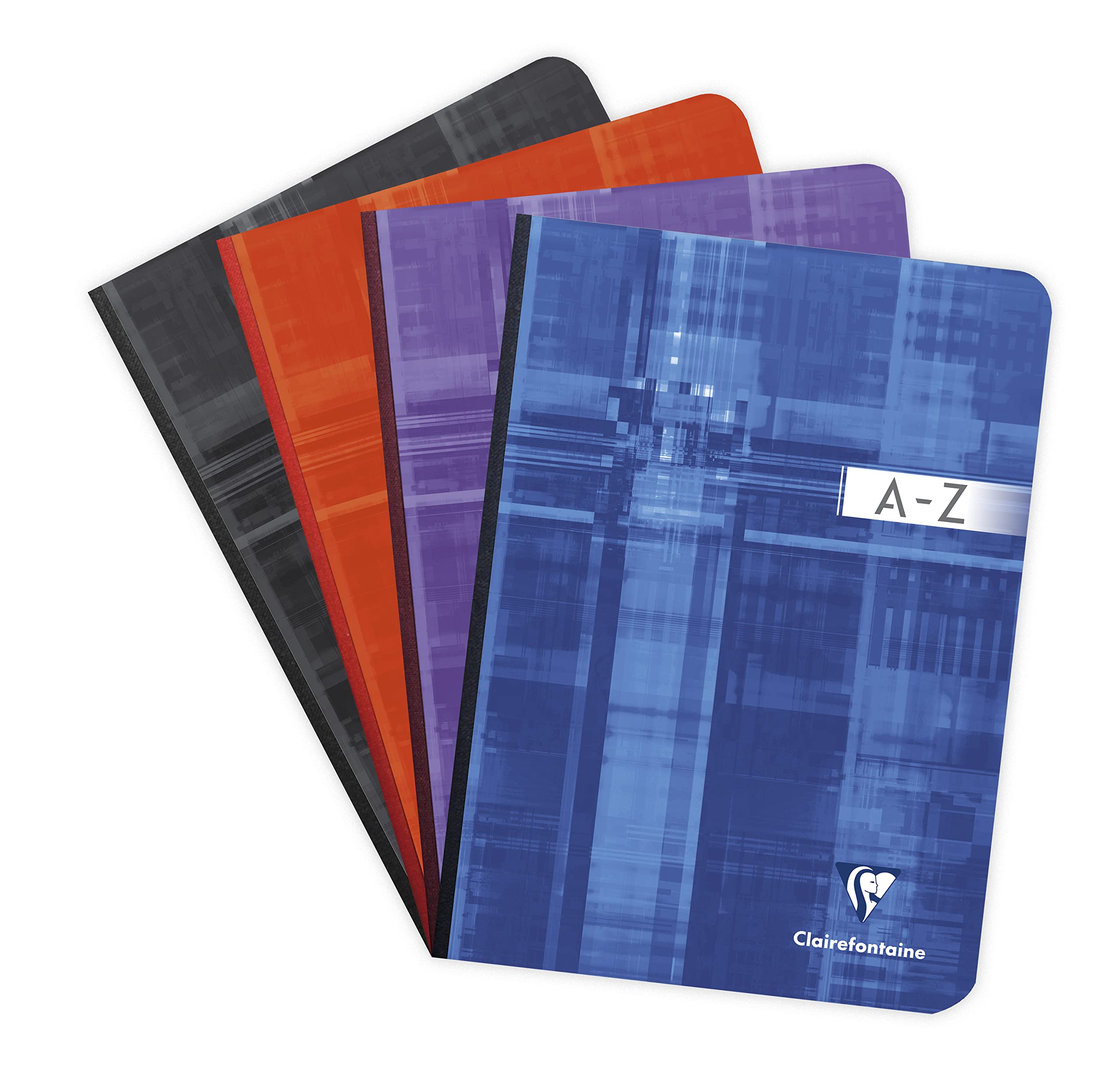 Clairefontaine 9549C - One Indexed Book, Canvas - Size: A5, 14,8x21 cm - 192 Pages Small Squares - White Paper 90 g - Laminated Card Cover - Random Colour