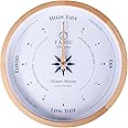 Tabic Planeteco Ocean Master Tide Clock - Stylish Home Decor Accessory with High-Low Tide Display - Elegant Wall Clock Design - Ideal for Planning Beach and Ocean Activities - Natural Stain