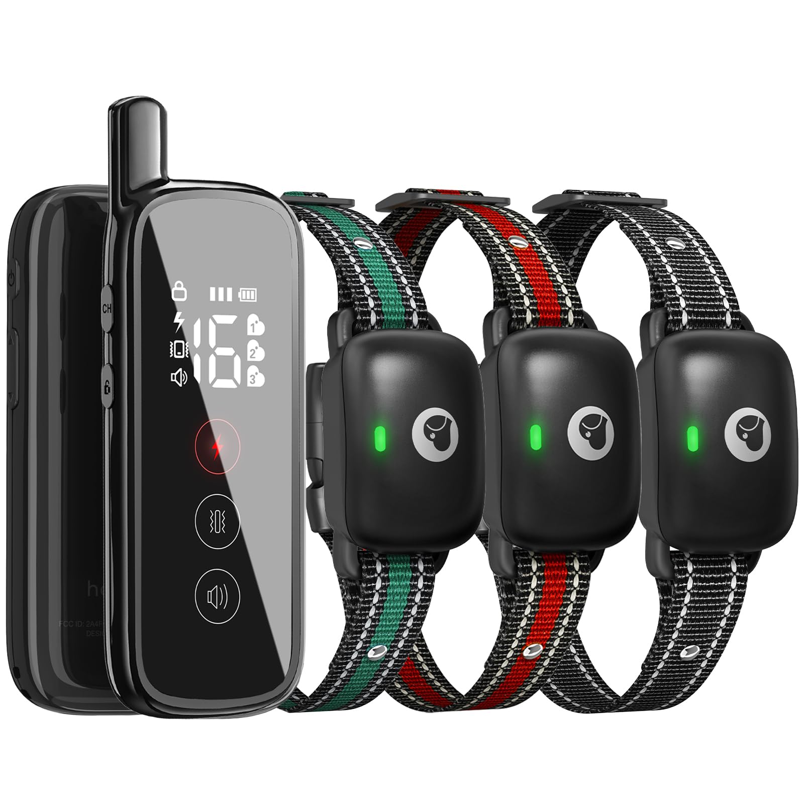 Photo 1 of Heaflex Dog Training Collar 3 Dogs, Dog Shock Collar with Remote - 2600Ft Range, Rechargeable Waterproof Electric Dog Collar, 3 Training Modes (Vibration, Beep, Shock) for E-Shock Collar?Black?