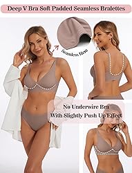 Deep V Bra Low Cut Sexy Push Up Bralettes for Women