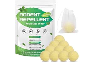 NATSHIELD Mice Repellent for House 10 Pack，Peppermint Oil to Repel Mice and Rats, Plant-Based Mice Repellent for House Squirrel Repellent Rodent Deterrent for Indoor, Attic, Car, Office