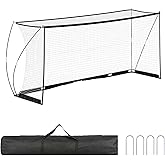 Soccer Goal, Soccer Net Easy Setup, Backyard Portable Net Collapsible Metal Base for Youth Adults and Kids,Ground Stakes Included - Multiple Sizes