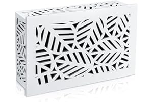 Saillong Doorbell Chime Cover Box Only, Upgrade Thickness Wooden Doorbell Cover Plate Inside House, Decorative Door Bell Box for Indoor/outdoor Home Wall, Easy to Install (White)