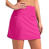 G Gradual Women's 16" Swim Skirt with Pockets High Waisted Tummy Control Modest Swimsuit Bathing Suit Bottoms for Women