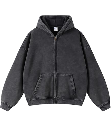 Amazon.com: Pairxily Oversized Vintage Cotton Jacket Acid Wash
