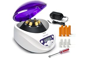 Labvida Lab PRP Benchtop Centrifuge Machine 6x15mL/10mL/7mL/1.5-5ml, Speed Range from 300-5000RPM,Max 2600 x g RCF, Timer 30sec-99min with 2 Quick Start Programs, LVAI001