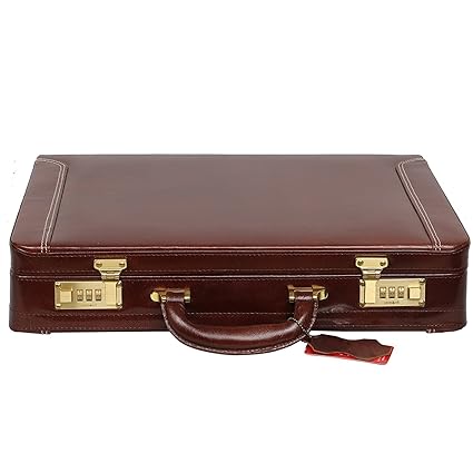 Hyatt Genuine Leather Expandable Briefcase Office Bag