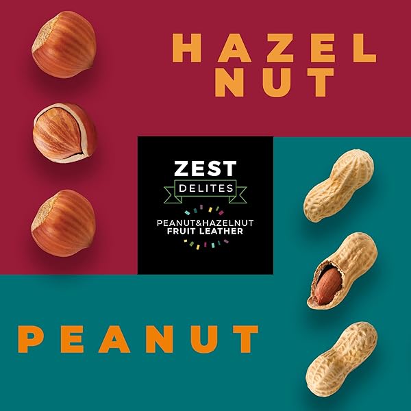 ZEST DELITES FRUIT LEATHER SNACKS WITH NUTS, FRUIT STRIPS, FRUIT ROLL UPS, FRUIT BARS, VEGAN, GLUTEN FREE, FRUIT LEATHER HEALTHY SNACKS BULK PACK, HEALTHY SNACKS FOR ADULTS, 0.88 OZ X 28