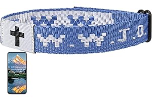 Pmormyy Daily Bible Verse WWJD Bracelet, Christian Jesus Wearable Adjustable Bracelet for Women Men, WWJD Bracelet Scan - What Would Jesus Do Bracelet