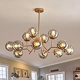 UOFUS 12-Light Glass Globe Sputnik Chandelier