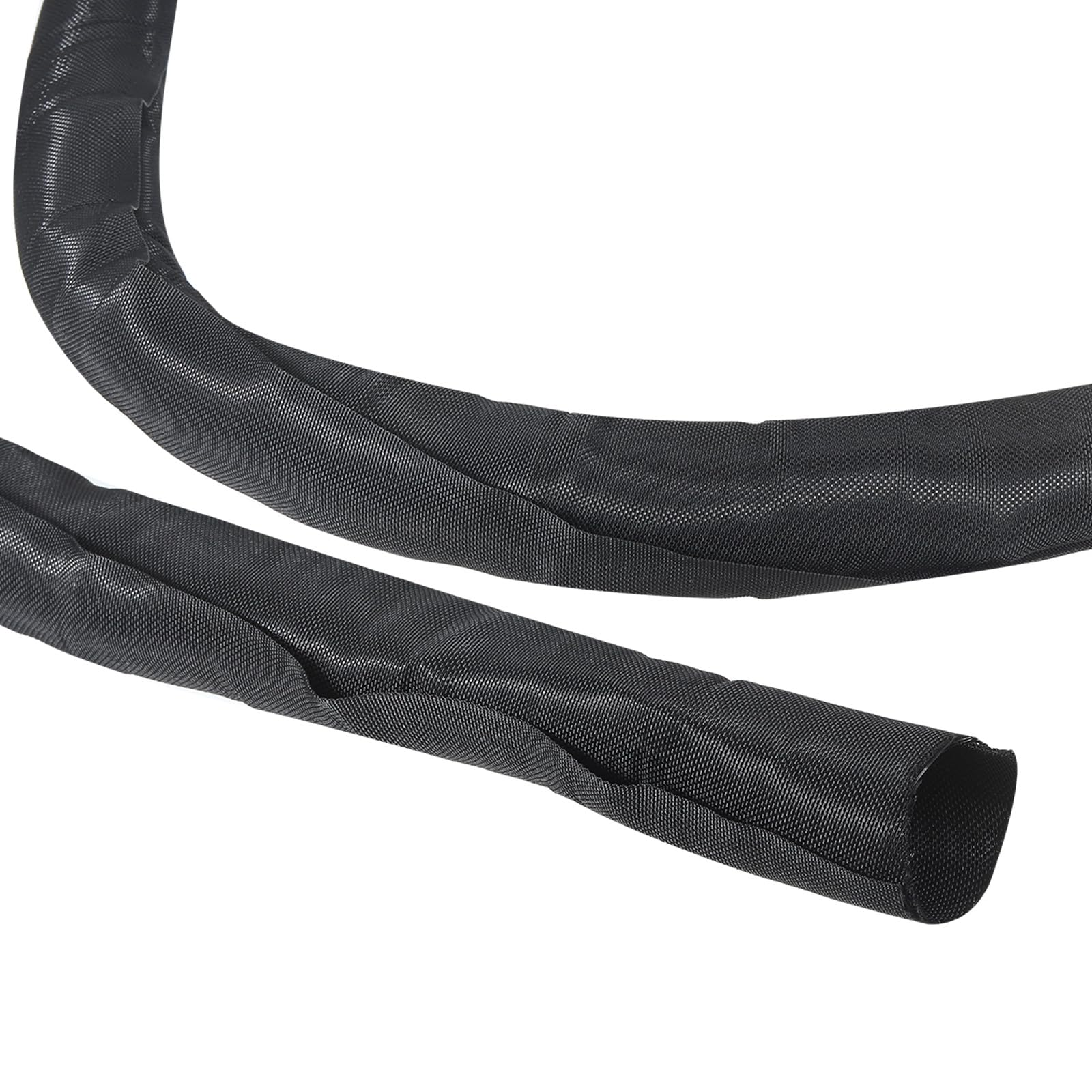 PATIKIL Cable Sleeve, 6.6 Ft x 1.5" Wire Manager Cord Protector Trolling Motor Cable Sleeve Dog Cat Cord Wrap Protector for Computer Wire Organizer Hose