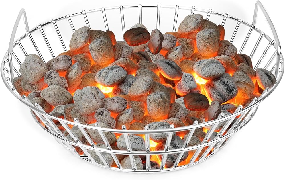 Onlyfire Stainless Steel Charcoal Ash Basket Fits Large BGE Kamado Joe Classic
