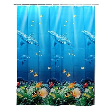 Buy Shower Curtains Toogoor180x180cm Tropical Beach Sea Dolphin