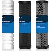 Upgrade RV Replacement Filter Set for ClearSource Ultra 3-Canister System | Standard 2.5" X 10" Size; 3-Stage: 5-Micron Sediment, 0.5-Micron Carbon Block &amp; 0.1-Micron Final Guard; Up To 2,000 Gal