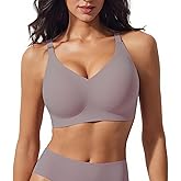 VRCOMFY Jelly Wireless Push Up Bra,Seamless Full Coverage Buttery Soft T-Shirt Bra for Everyday Wear