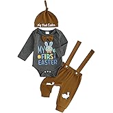Frietlebird Newborn Baby Boy Clothes Long Sleeve Romper and Pants Hat Infant Boy Coming Home Outfit 3Pcs