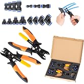 PLATATO Push to Connect Fittings Air Line Disconnect Tool Kit Push Fitting Removal Tool for 1/4&rdquo;, 5/16&rdquo;, 3/8&rdquo;, 1/2&rdquo; (6mm, 8mm,10mm,12mm) Quick Connect Release Pliers with 15 Pcs Pneumatic Fittings