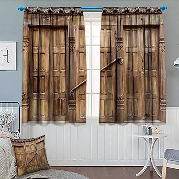 cortina rustica opaca puerta