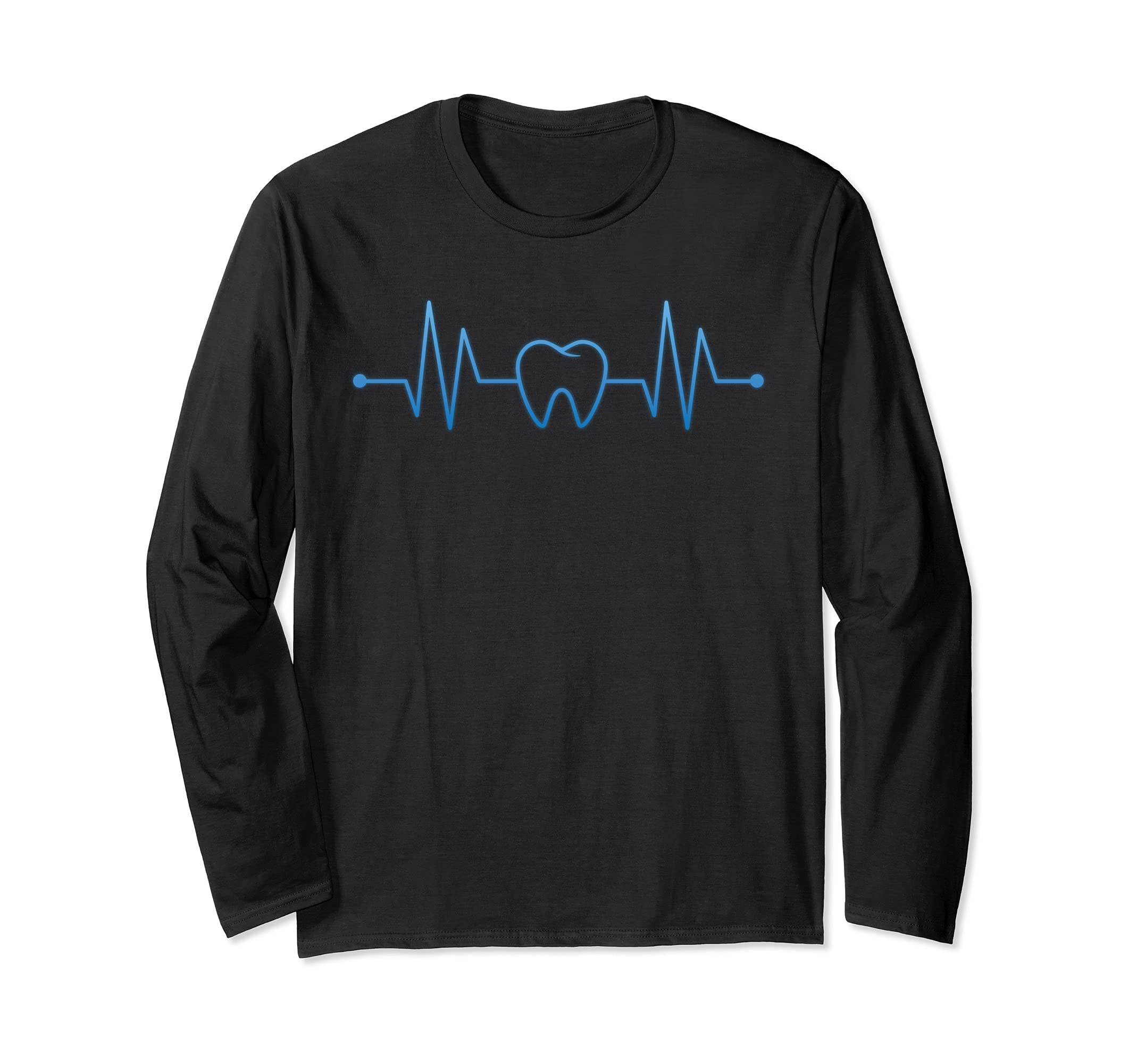 Heartbeat Teeth For Dental Hygienist Or Dental Assistant Long Sleeve T-Shirt