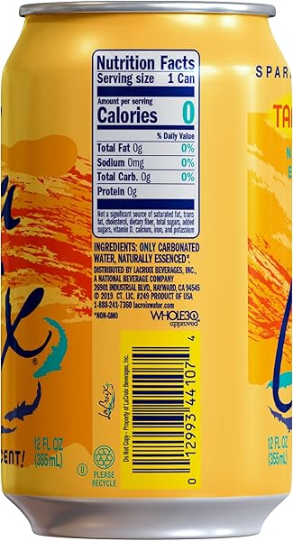 LA CROIX, TANGERINE SPARKLING WATER, 12 OZ,