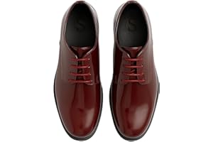 SIRRI Boys Derby Patent Formal Dress Shoes Lace Up Wedding Prom Footwear