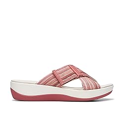 Clarks Women's Arla Wave Slide Sandal, Dusty Rose