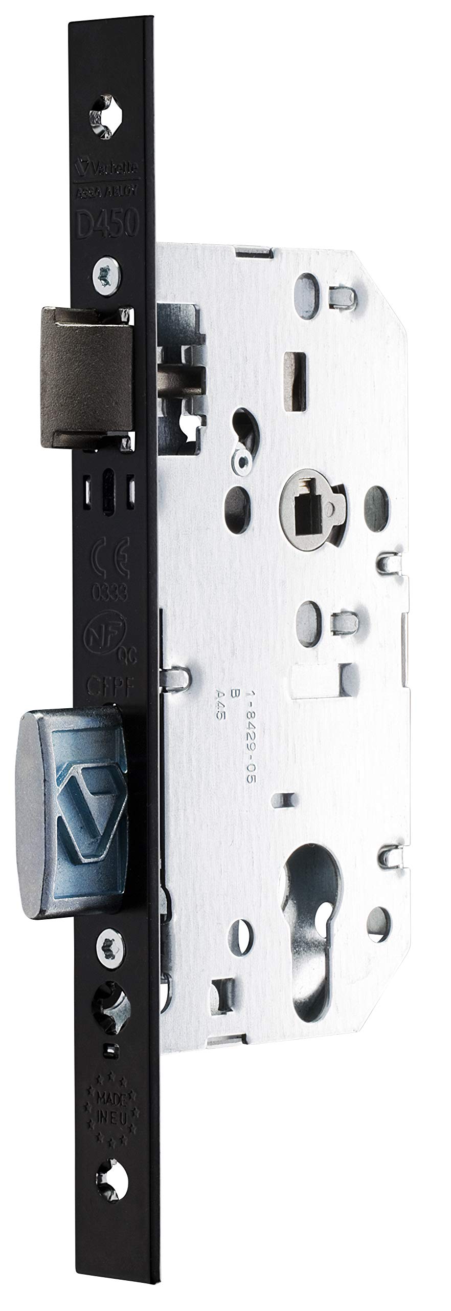 Vachette M455GCS/SC Galvanised Steel Lock, Grey, M455PCS/SC