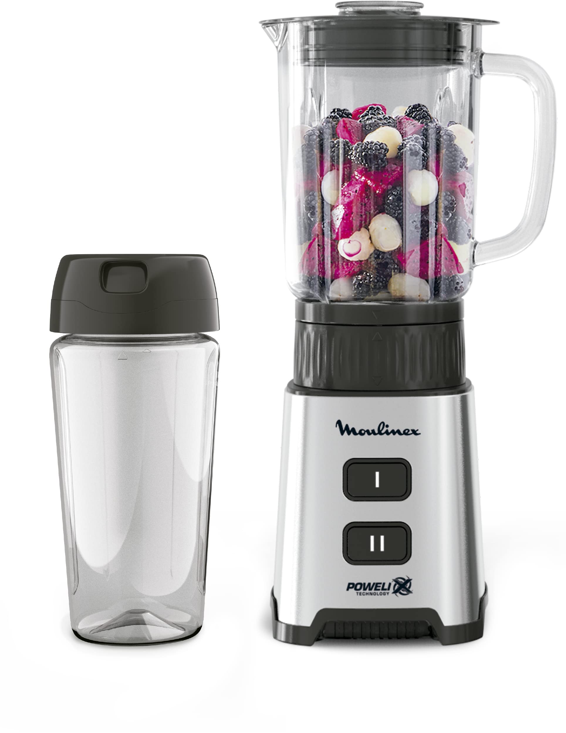 Moulinex-Pulseo-LM17GD-Batidora-de-vaso-individual-de-400-W-batidora-smoothie-de-4-cuchillas-de-700-ml-y-con Moulinex-Pulseo-LM17GD-Batidora-de-vaso-individual-de-400-W-batidora-smoothie-de-4-cuchillas-de-700-ml-y-con