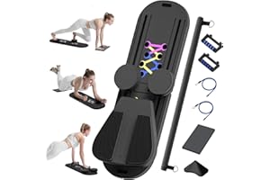 ADDWIN Pilates Reformer, Pilates Board for Home Workout, 2025 Upgrade Multifunctional Foldable Pilates Reformer Board for Women Home Office Use