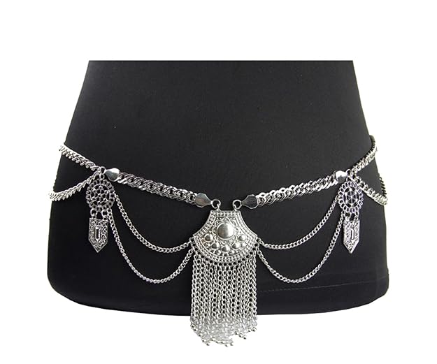 Guirui Jewelry Damen Sexy Mode Quaste Legierung Bikini Taillenkette Körperkette