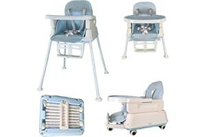 Popup closed 7-in-1 Fully Convertible Baby High Chair – Newborn to Toddler Booster, Foldable & Portable, Easy-Clean Washable 
