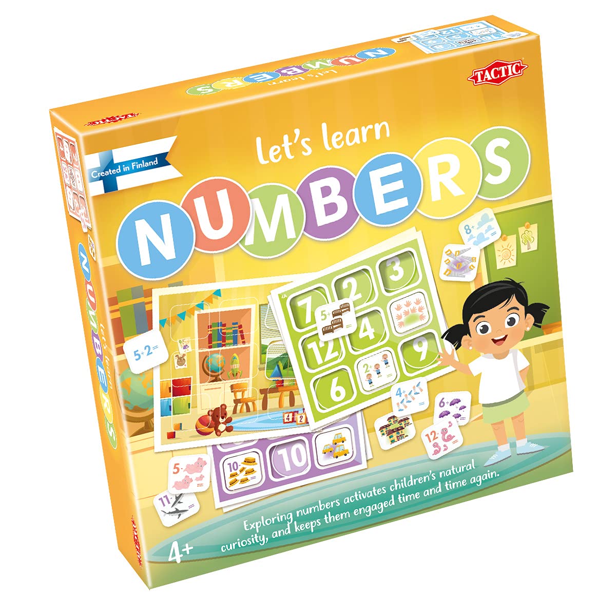 Tactic Let's Learn Numbers, Cardboard, Multicolor, 5,2x22x22