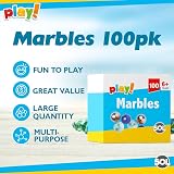 SOL 100pk Glass Marbles Cat’s Eye Assorted Colours Indoor Outdoor Kids Toy view 2